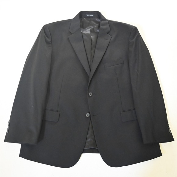 Pronto Uomo 46S Solid Black‎ 100% Wool Mens Blazer Suit Jacket Sport Coat